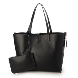 モードフルーレ MODE FOURRURE イタリアンカーフシンプルビジネストートバッグ （ブラック）