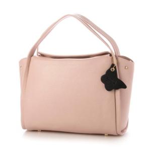 モードフルーレ MODE FOURRURE イタリアンカーフ2WAYハンドバッグ （ミルキーピンク）