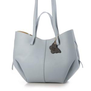 モードフルーレ MODE FOURRURE イタリアンカーフ2WAYトートバッグ （スカイ）