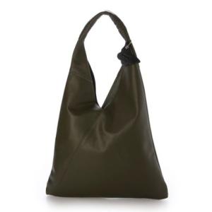 モードフルーレ MODE FOURRURE イタリアンカーフスモールトライアングルバッグ （カーキ）