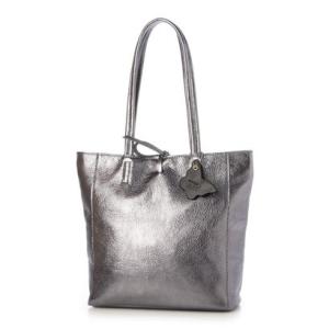 モードフルーレ MODE FOURRURE イタリアンカーフスモールトート （ブラックメタル）