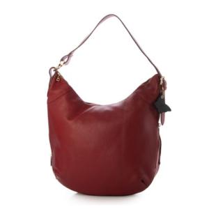 モードフルーレ MODE FOURRURE イタリアンカーフベルトワンショルダーバッグ （ダークレッド）