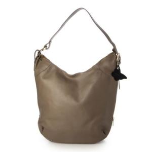 モードフルーレ MODE FOURRURE イタリアンカーフベルトワンショルダーバッグ （ダークタウペ）