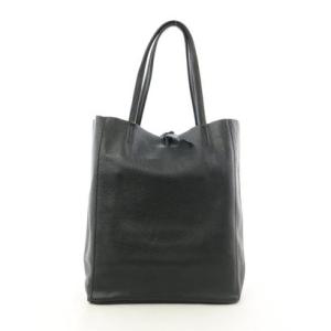 モードフルーレ MODE FOURRURE イタリアンカーフシンプルトート（ブラック）