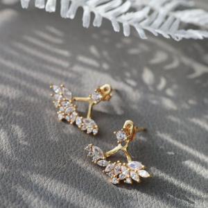 ノエルマーケット Noelmarket ピアス 金属アレルギー対応 ダイヤ 18k シンプル 上品 揺れる 上品 パーティー フォーマル シルバー ゴ