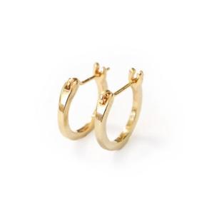ノエルマーケット Noelmarket ピアス 金属アレルギー対応 フープピアス ダイヤ 小さめ つけっぱなし 18k シンプル 仕事 結婚式 ピンク