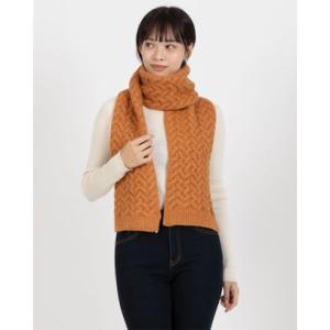 ナチュアンドダイアリー Nachu & Diary GMF7507 ジグザグ編みニットマフラー （オレンジ）