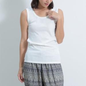 ナチュアンドダイアリー Nachu & Diary テレコリブタンクトップ （OFF WHITE）