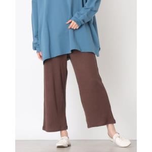 ナチュアンドダイアリー Nachu & Diary リブストレートパンツ （BROWN）