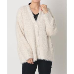 ナチュアンドダイアリー Nachu & Diary フェザーヤーンニットカーディガン （BEIGE）