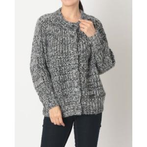 ナチュアンドダイアリー Nachu & Diary カラフルメランジニット カーディガン （BLACK）