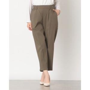 ナチュアンドダイアリー Nachu & Diary 小柄さん用ストレッチ裏起毛テーパードパンツ （KHAKI）