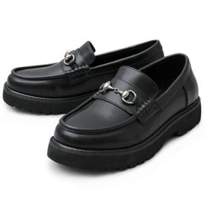 バックヤードファミリー BACKYARD FAMILY glabella PLATFORM SOLE BIT LOAFERS （BLACK）