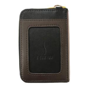 ノーブランド No Brand IC乗車券2枚使い分け ファスナーポケット付きパスケース （ブラック）