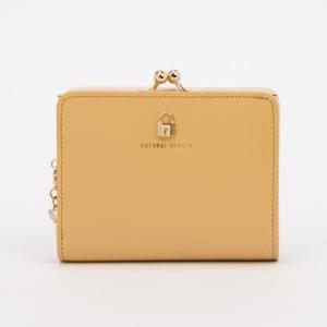 ナチュラルビューティー バッグアンドウォレット NATURAL BEAUTY BAG & WALLET クレ がま口 2つ折り財布 （ハニー）