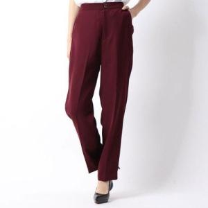 ナノ ユニバース アウトレット NANO UNIVERSE outlet サテンストレッチストレートパンツ （ボルドー）