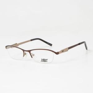 ニューマン NEWMAN メガネ 眼鏡 アイウェア レディース メンズ （ブラウン/ゴールド）
