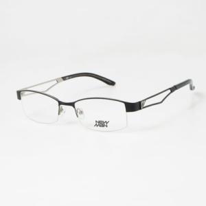 ニューマン NEWMAN メガネ 眼鏡 アイウェア レディース メンズ （ブラック/シルバー）