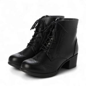 ニューヨークスターズ ボブソン NEW YORK STARS BOBSON シンプル 美脚編み上げブーツ （BLK）