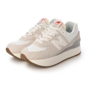 ニューバランス New Balance 厚底 チャンキースニーカー WL574ZQD ベージュ シュ...