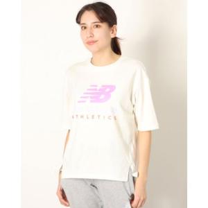 ニューバランス New Balance レディース 半袖Tシャツ アンプリファイドショートスリーブTシャツ_ WT21503 （ホワイト）