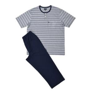 ニューヨーカー ホーム NEWYORKER HOME 半袖ヘンリーネックパジャマ （コン）