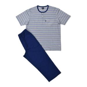 ニューヨーカー ホーム NEWYORKER HOME 半袖ヘンリーネックパジャマ （ブルー）