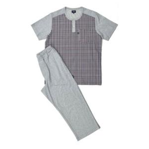ニューヨーカー ホーム NEWYORKER HOME 半袖ヘンリーネックパジャマ （モクグレー）
