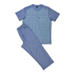 ニューヨーカー ホーム NEWYORKER HOME 半袖ヘンリーネックパジャマ （ブルー）