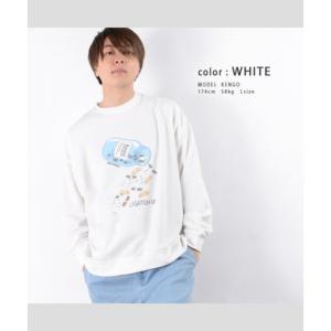 ワンフォークロージング 1111clothing ◆スケボー イラスト ビッグトレーナー◆ ビッグシ...