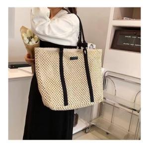 ニジブラ nijibra くったり編みペーパーブレードトートバッグ 大容量 バッグ ショルダーバッグ かごバッグ 鞄 夏 韓国 通勤通学 レディー （