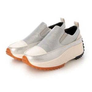 ヌーベル ヴォーグ リラックス Noubel Voug Relax 厚底 カジュアル スリッポン スニーカー （シルバー）