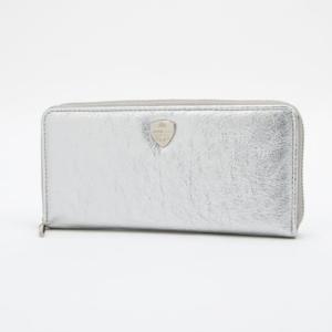 ノーブランド no brand annji CLAIRE 長財布ラウンドファスナー （シルバー）