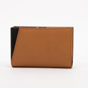 ノーブランド no brand 姫路レザー バイカラー縦型財布 （ブラウン）