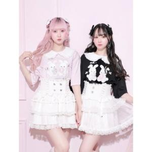 ノエミー NOEMIE メニーリボンバニーワッペン刺繍Tシャツ （黒）