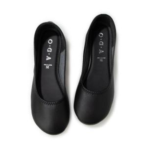 オージーエー O.G.A 1511 バレエシューズ ローヒールパンプス （ブラック/ブラック）