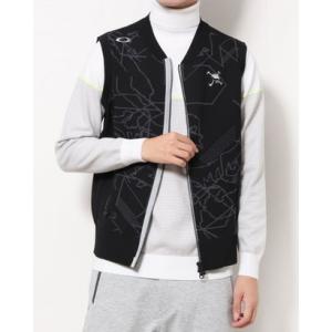 オークリー OAKLEY メンズ ゴルフ ベスト SKULL VECTOR SWEATER VEST FOA404231 （ブラック）｜locondo-shopping