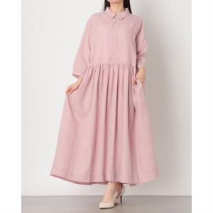 オイチ oichii ギャザー切替ワンピース シャツワンピース （ローズダスト）