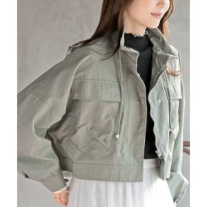 アールピーエス rps スタンドショートナイロンジャケット （ライトカーキ）