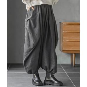 アールピーエス rps ライスコールボリュームタックパンツ （チャコールグレー）