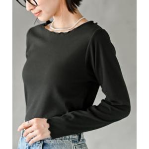 アールピーエス rps 起毛リブメロークルーネックカットソー （ブラック）