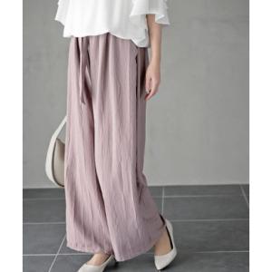 アールピーエス rps ウィンクルワイドイージーパンツ （ピンク）