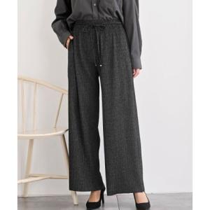 アールピーエス rps ラメカットジョーゼットプリーツパンツ （ブラック）