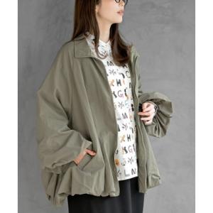 アールピーエス rps バルーンスリーブスタンドジャケット （ライトカーキ）