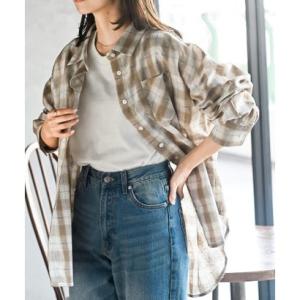 アールピーエス rps ホットフィックス2WAYチェックBIGシャツ （ベージュ）