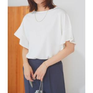 接触冷感フレアスリーブTシャツ （オフホワイト）