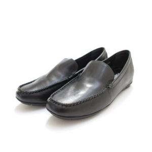 【本革】ドライビングシューズ メンズ 靴 黒 スニーカー 革 歩きやすい 痛くない PO3000 （ブラック）