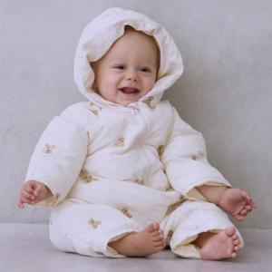 petit main カバーオール アウター 「GIRLS」モチーフキルトジャンプ