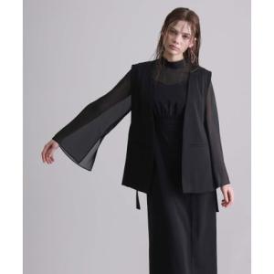 【低身長用サイズあり】プールヴー PourVous 結婚式パーティードレスジレ袖あり&ロングお呼ばれフォーマル ワンピース 20代 30代 40代 （