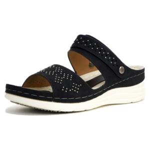 パータム PARTAM PARTAM パータム ミュールサンダル レディース 2WAY 幅広 3E 軽い バックストラップ ビジュー パンチング フラ